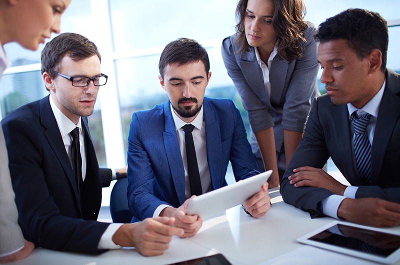 Strategy team working on branding